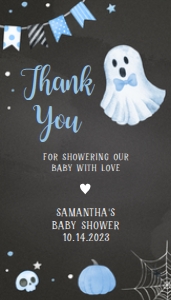 363 Booy Ghost Baby Shower Favor Tag design preview