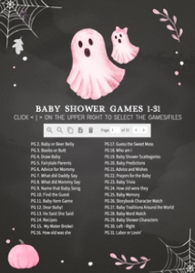 361 Pink A Little Boo Ghost Baby Shower Games Bundle 2: 361 Pink A Little Boo Ghost Baby Shower Games