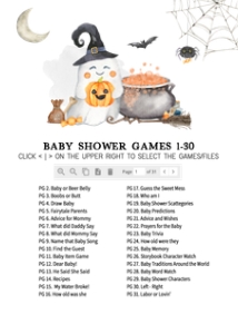 359 Halloween Baby is Brewing Baby Shower Games Bundle 2: 359 Halloween Baby is Brewing Baby Shower Games