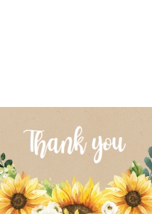 379 Rustic Sunflower Baby Shower Thank you Card: 379 Rustic Sunflower Baby Shower Invitation Set