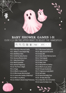 361 Pink A Little Boo Ghost Baby Shower Games Bundle 1: 361 Pink A Little Boo Ghost Baby Shower Games
