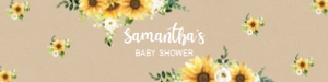 379 Rustic Sunflower Baby Shower Bottle Label: 379 Rustic Sunflower Baby Shower Bottle Label
