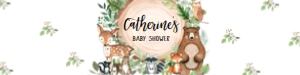 401 Wood Slice Woodland Animals Baby Shower Bottle Label: 401 Wood Slice Woodland Animals Baby Shower Mega Bundle
