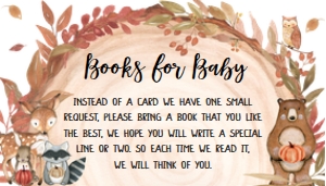 406 Fall Pumpkin Wood Slice Woodland Animals Baby Shower Books for Baby: 406 Fall Pumpkin Wood Slice Woodland Animals Baby Shower Invitation Set