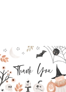 434 Halloween Baby Shower Thank You Card: 434 Halloween Baby Shower Invitation Set