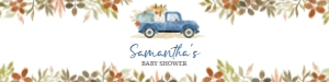 435 Blue Pumpkin Truck Baby Shower Bottle Label: 435 Blue Pumpkin Truck Baby Shower Bottle Label