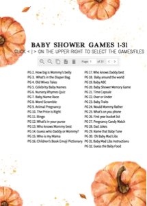 427 Minimalist Pumpkin Baby Shower Games design preview