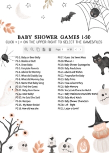 434 Halloween Baby Shower Games Bundle 2: 434 Halloween Baby Shower Games