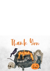 436 Baby is Brewing Halloween Baby Shower Thank You Card: 436 Baby is Brewing Halloween Baby Shower Invitation Set
