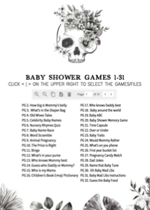 432 Floral Skull Baby Shower Games Bundle 1: 432 Floral Skull Baby Shower Games