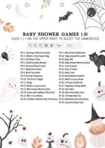 434 Halloween Baby Shower Games Bundle 1: 434 Halloween Baby Shower Games