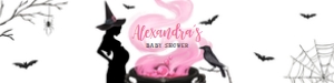 444 Pink Witch a Baby is Brewing Baby Shower Bottle Label design preview