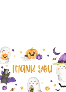 451 A Little Boo Ghost Baby Shower Games Thank You Card: 451 A Little Boo Ghost Baby Shower Invitation Set