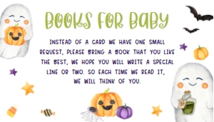 451 A Little Boo Ghost Baby Shower Books for Baby: 451 A Little Boo Ghost Baby Shower Invitation Set