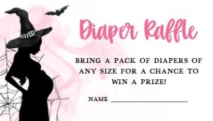 452 A Baby is Brewing Witch Baby Shower Diaper Raffle: 452 A Baby is Brewing Witch Baby Shower Invitation Set