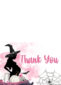 452 A Baby is Brewing Witch Baby Shower Thank You Card: 452 A Baby is Brewing Witch Baby Shower Invitation Set