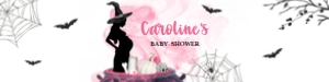 452 A Baby is Brewing Witch Baby Shower Bottle Label: 452 A Baby is Brewing Witch Baby Shower Bottle Label