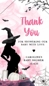 452 A Baby is Brewing Witch Baby Shower Favor Tag with Line: 452 A Baby is Brewing Witch Baby Shower Favor Tag