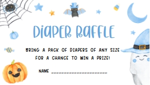 459 Blue A Little Boo Ghost Baby Shower Diaper Raffle: 459 Blue A Little Boo Ghost Baby Shower Invitation Set
