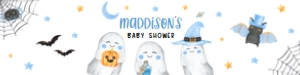 459 Blue A Little Boo Ghost Baby Shower Bottle Label design preview