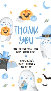 459 Blue A Little Boo Ghost Baby Shower Favor Tag: 459 Blue A Little Boo Ghost Baby Shower Favor Tag