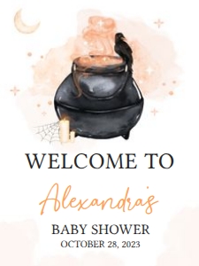 469 Orange A Baby is Brewing Baby Shower Welcome Sign 18x24: 469 Orange A Baby is Brewing Baby Shower Welcome Sign