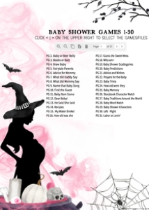452 A Baby is Brewing Witch Baby Shower Games Bundle 2: 452 A Baby is Brewing Witch Baby Shower Games