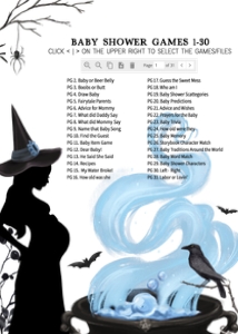 449 Blue Witch a Baby is Brewing Halloween Baby Shower Games Bundle 2: 449 Blue Witch a Baby is Brewing Halloween Baby Shower Games