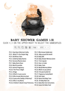 469 Orange A Baby is Brewing Baby Shower Games Bundle 1: 469 Orange A Baby is Brewing Baby Shower Games