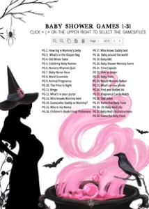 444 Pink Witch a Baby is Brewing Baby Shower Games Bundle 1: 444 Pink Witch a Baby is Brewing Baby Shower Games