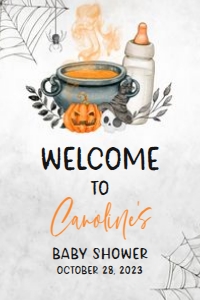 489 Orange A Baby is Brewing Baby Bottle Baby Shower Welcome Sign 20x30: 489 Orange A Baby is Brewing Baby Bottle Baby Shower Welcome Sign