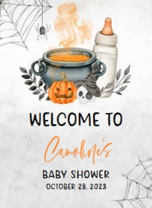 489 Orange A Baby is Brewing Baby Bottle Baby Shower Welcome Sign 11x15: 489 Orange A Baby is Brewing Baby Bottle Baby Shower Welcome Sign