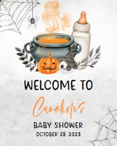 489 Orange A Baby is Brewing Baby Bottle Baby Shower Welcome Sign 16x20: 489 Orange A Baby is Brewing Baby Bottle Baby Shower Welcome Sign