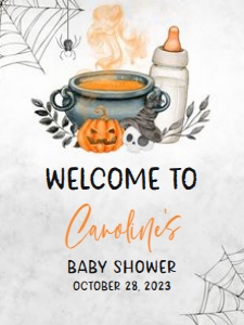 489 Orange A Baby is Brewing Baby Bottle Baby Shower Welcome Sign 18x24: 489 Orange A Baby is Brewing Baby Bottle Baby Shower Welcome Sign