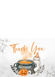 489 Orange A Baby is Brewing Baby Bottle Baby Shower Thank You Card: 489 Orange A Baby is Brewing Baby Bottle Baby Shower Invitation Set