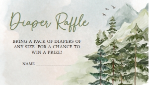 497 Let the Adventure Begin Baby Shower Diaper Raffle: 497 Let the Adventure Begin Baby Shower Invitation Set