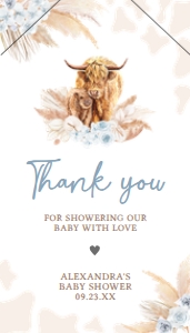 505 Blue Holy Cow Baby Shower Favor Tag with Line: 505 Blue Holy Cow Baby Shower Favor Tag
