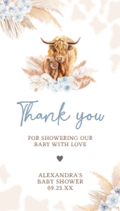 505 Blue Holy Cow Baby Shower Favor Tag: 505 Blue Holy Cow Baby Shower Favor Tag