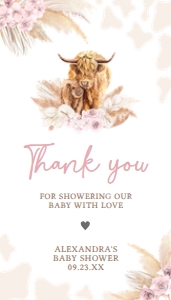 509 Pink Holy Cow Baby Shower Favor Tag: 509 Pink Holy Cow Baby Shower Favor Tag