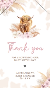509 Pink Holy Cow Baby Shower Favor Tag with Line: 509 Pink Holy Cow Baby Shower Favor Tag