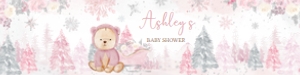 521 Pink Winter Bear Baby Shower Bottle Label: 521 Pink Winter Bear Baby Shower Mega Bundle