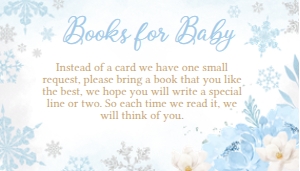 523 Blue Snowflakes Baby Shower Books for Baby: 523 Blue Snowflakes Baby Shower Invitation Set
