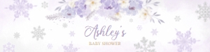 525 Purple Snowflakes Baby Shower Bottle Label: 525 Purple Snowflakes Baby Shower Bottle Label
