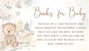 527 White Winter Bear Baby Shower Books for Baby: 527 White Winter Bear Baby Shower Invitation Set