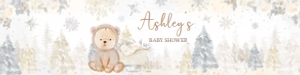 527 White Winter Bear Baby Shower Bottle Label: 527 White Winter Bear Baby Shower Bottle Label