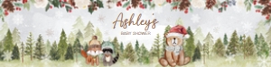 528 Winter Woodland Baby Shower Bottle Label: 528 Winter Woodland Baby Shower Bottle Label
