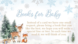 531 Blue Winter Woodland Truck Baby Shower Books for Baby: 531 Blue Winter Woodland Truck Baby Shower Invitation Set