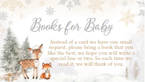 533 White Winter Woodland Truck Baby Shower Books for Baby: 533 White Winter Woodland Truck Baby Shower Invitation Set