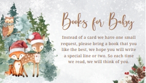 535 Winter Woodland Animals Baby Shower Books for Baby: 535 Winter Woodland Animals Baby Shower Invitation Set