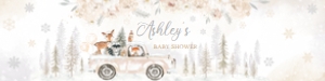 533 White Winter Woodland Truck Baby Shower Bottle Label: 533 White Winter Woodland Truck Baby Shower Mega Bundle